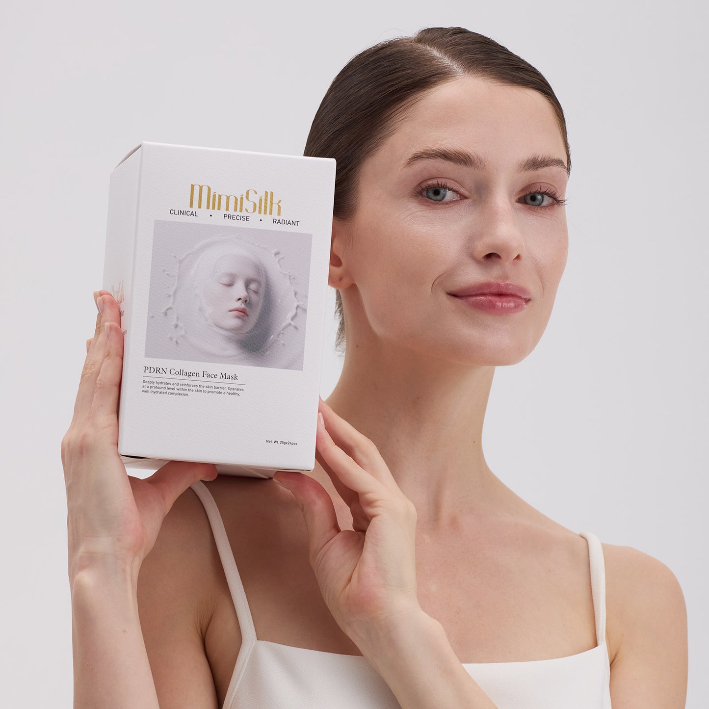 MimiSilk PDRN Collagen Face Mask | 4D Hyaluronic Acid & Collagen Hydrogel Technology