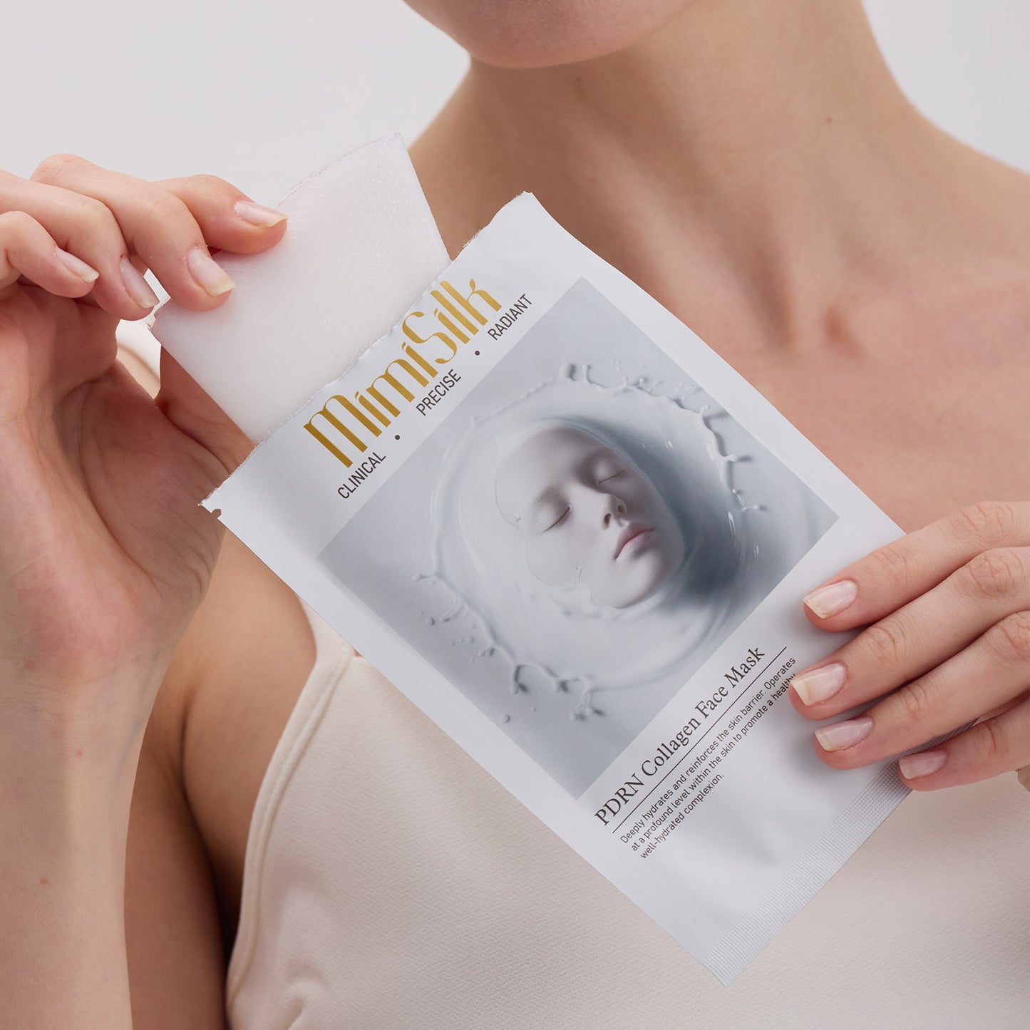 MimiSilk PDRN Collagen Face Mask | 4D Hyaluronic Acid & Collagen Hydrogel Technology