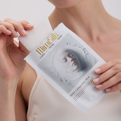 MimiSilk PDRN Collagen Face Mask | 4D Hyaluronic Acid & Collagen Hydrogel Technology