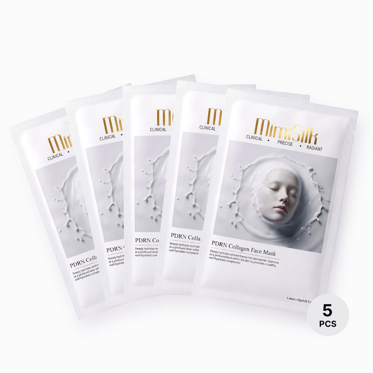 MimiSilk PDRN Collagen Face Mask * 5pcs